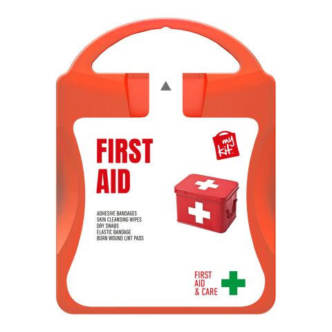 mykit, first aid, kit rot | Nicht verfügbar | 1-farbiger Digitaler Aufkleber | Vorderseite | 90 mm x 127 mm