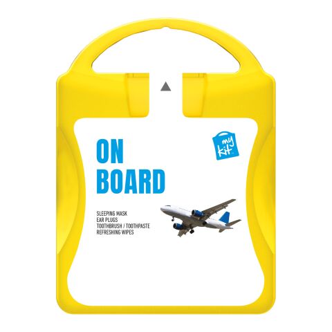 MyKit Flugzeug Reiseset transparent gelb | Nicht verfügbar | ohne Werbeanbringung | Nicht verfügbar | Nicht verfügbar