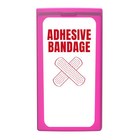 MiniKit Pflaster transparent magenta | 1-farbiger Digitaler Aufkleber | Vorderseite | 39 mm x 82 mm