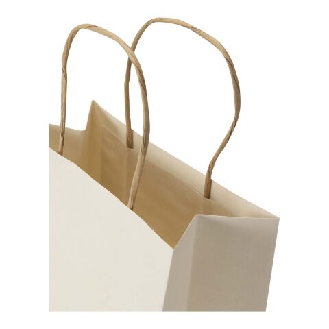 Landwirtschaftliche Altpapiertasche, 150 g/m², mit gedrehten Tragegriffen – 18 x 9 x 23 cm elfenbeinweiß