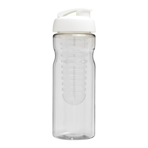 H2O Base® 650 ml Sportflasche mit Klappdeckel und Infusor transparent-weiss | ohne Werbeanbringung | Nicht verfügbar | Nicht verfügbar