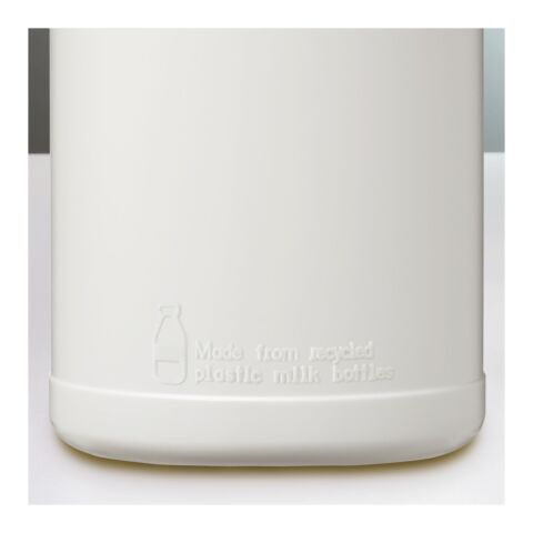 Baseline 500 ml recycelte Sportflasche mit Klappdeckel weiss-blau | ohne Werbeanbringung | Nicht verfügbar | Nicht verfügbar