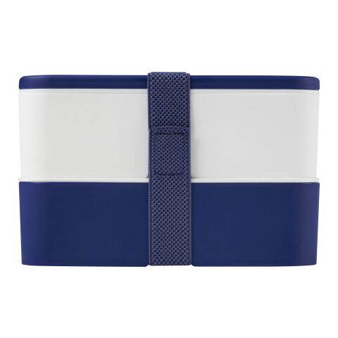 MIYO Doppel-Lunchbox blau-weiss-blau | ohne Werbeanbringung | Nicht verfügbar | Nicht verfügbar