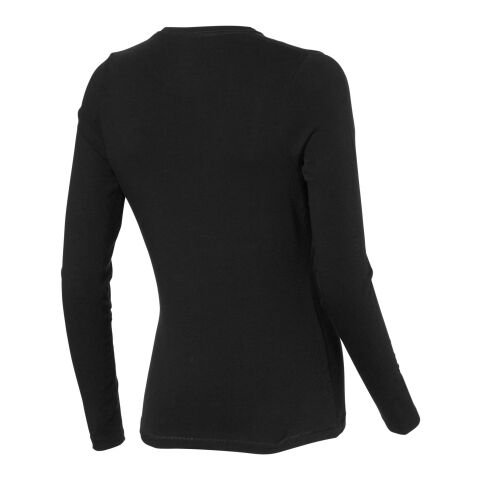 Ponoka – GOTS-Langarmshirt für Damen Standard | schwarz | XS | ohne Werbeanbringung | Nicht verfügbar | Nicht verfügbar | Nicht verfügbar