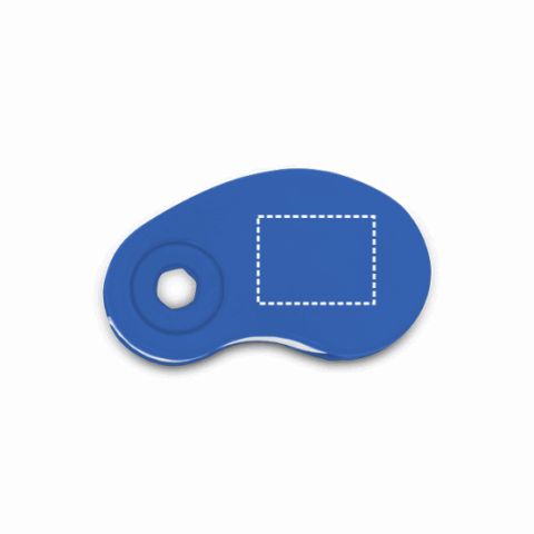 SIZA. Weißes Radiergummi aus TPR mit farbiger PP-Schutzhülle Blau | ohne Werbeanbringung | Nicht verfügbar | Nicht verfügbar | Nicht verfügbar