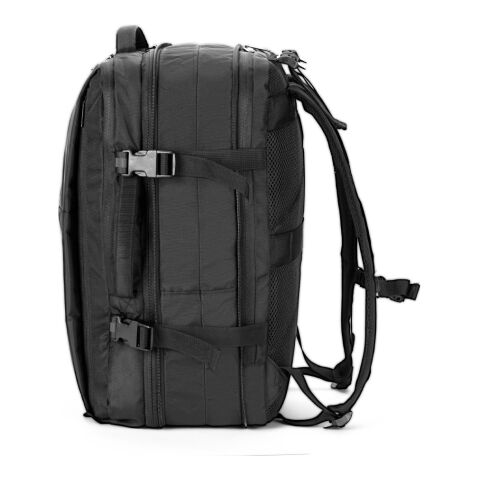 DALLAS. Hochverdichteter Reiserucksack aus recyceltem 600D-Polyester für 17.3"-Laptop schwarz | ohne Werbeanbringung | Nicht verfügbar | Nicht verfügbar | Nicht verfügbar