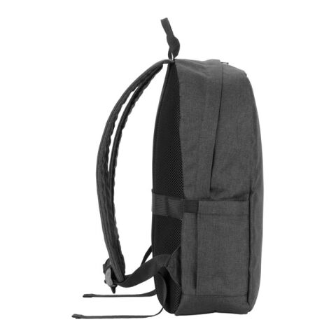 GIJON. Laptop-Rucksack aus 600D recyceltem Polyester, HD und Innenfutter aus 210D recyceltem Polyester anthrazit | ohne Werbeanbringung
