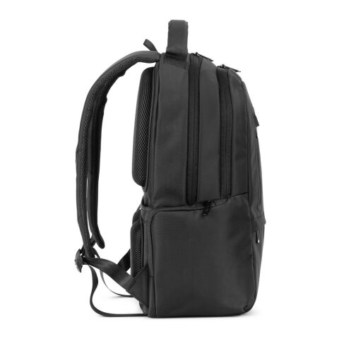 BOSTON SOLID. Laptop-Rucksack (17") aus 150D Nylon mit 2 gepolsterten Fächern schwarz