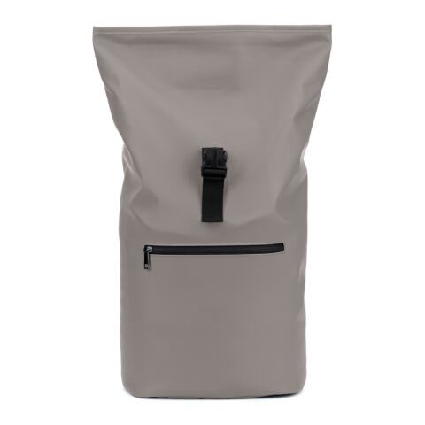 PORTLAND. Roll-Top-Rucksack aus PU mit Laptopfach, 16“ Grau