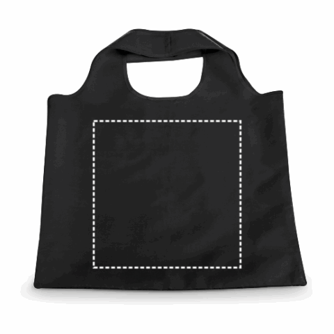 FOLA. Faltbare Tragetasche aus 190T Polyester schwarz | ohne Werbeanbringung | Nicht verfügbar | Nicht verfügbar | Nicht verfügbar