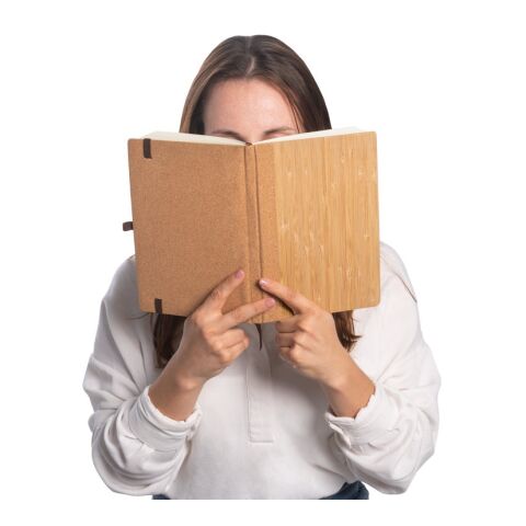 ORWELL. A5-Notizbuch aus Bambus- und Korkblättern mit linierten Blättern Natur | ohne Werbeanbringung | Nicht verfügbar | Nicht verfügbar | Nicht verfügbar