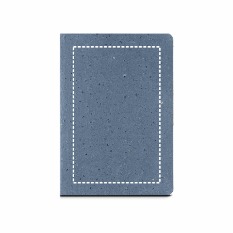 COFFEEPAD SEMI-RIGID. Notizbuch A5 mit semi-flexiblem Cover aus Kaffeeschalenverwertung (65%) Blau | ohne Werbeanbringung | Nicht verfügbar | Nicht verfügbar | Nicht verfügbar