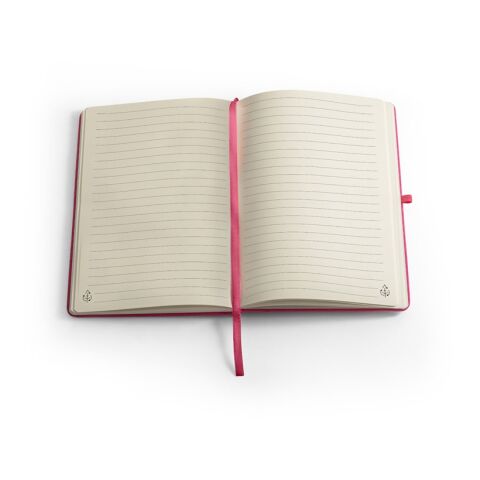 ANNE. A5 Notizbuch aus recyceltem Polyester (100% rPET) mit linierten Seiten Rosa | ohne Werbeanbringung | Nicht verfügbar | Nicht verfügbar | Nicht verfügbar