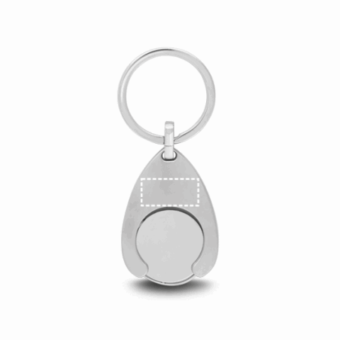 PORTHOS. Schlüsselanhänger aus Metall Satinsilber | ohne Werbeanbringung | Nicht verfügbar | Nicht verfügbar | Nicht verfügbar