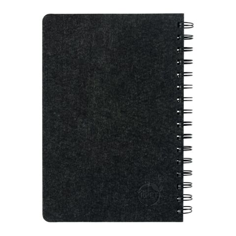 MISHIMA. A5-Ringbuch mit flexiblem Einband aus recyceltem Filz (100% rPET) mit linierten Seiten ohne Werbeanbringung