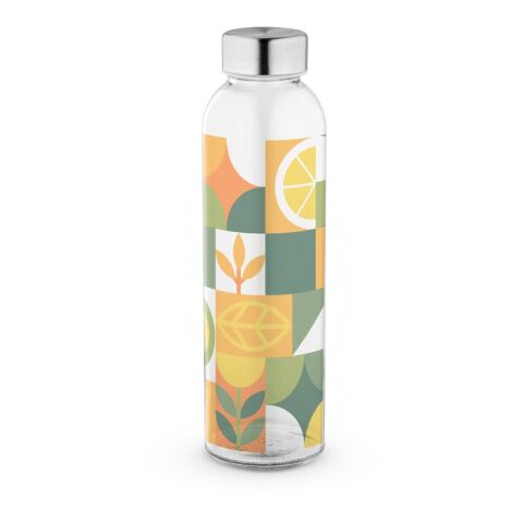 SOLER. Glasflasche sublimations und Edelstahlverschluss 500 ml Transparent | ohne Werbeanbringung | Nicht verfügbar | Nicht verfügbar | Nicht verfügbar