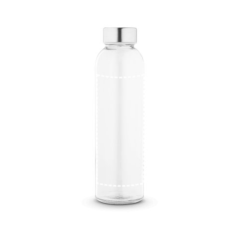 SOLER. Glasflasche sublimations und Edelstahlverschluss 500 ml Transparent | ohne Werbeanbringung | Nicht verfügbar | Nicht verfügbar | Nicht verfügbar