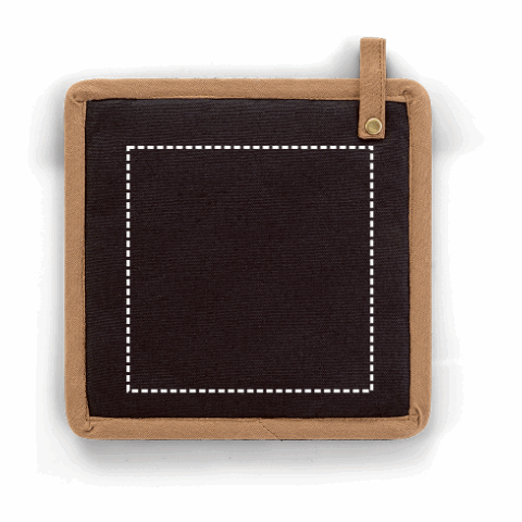 CLOVES. Topflappen für Küchentöpfe aus Baumwollgewebe (275 g/m²) schwarz | ohne Werbeanbringung | Nicht verfügbar | Nicht verfügbar | Nicht verfügbar