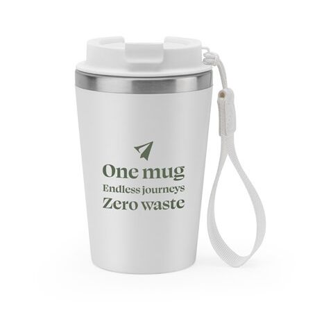 SPITZ. Reisebecher aus Edelstahl (90 % recycelt) und Außenwand aus PP mit matter Oberfläche 440 ml Dunkelblau | ohne Werbeanbringung | Nicht verfügbar | Nicht verfügbar | Nicht verfügbar