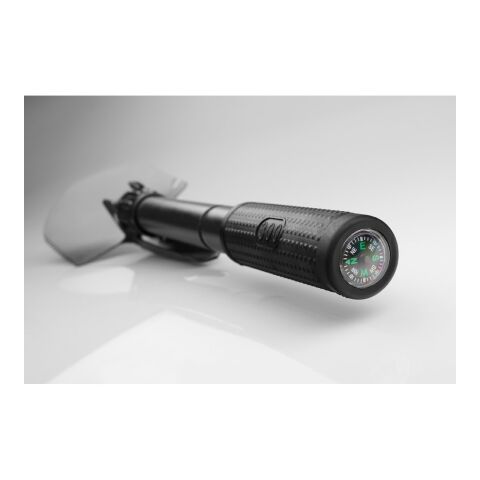 DIG. Faltbare Schaufel aus Metall mit Kompass schwarz | ohne Werbeanbringung | Nicht verfügbar | Nicht verfügbar | Nicht verfügbar