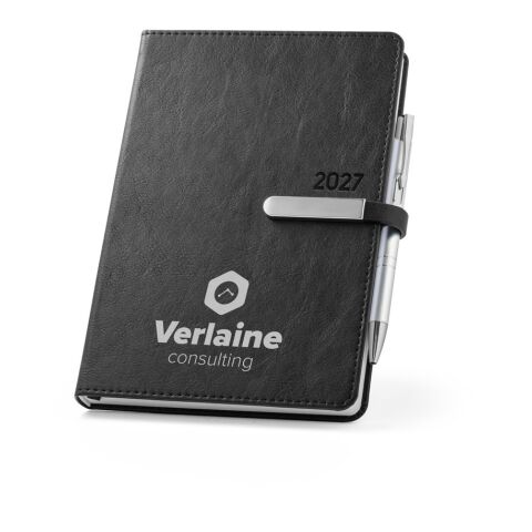 VERLAINE A5 Tischkalender Schwarz | ohne Werbeanbringung | Nicht verfügbar | Nicht verfügbar | Nicht verfügbar
