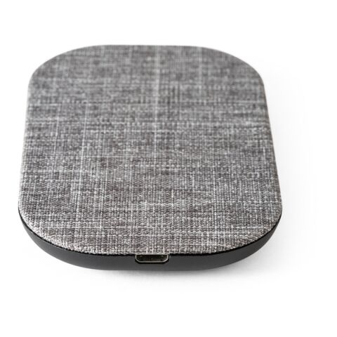 RENEWAL CHARGER. Schnelles 10W wireless Ladegerät aus recyceltem PET (100 % rPET) Grau | ohne Werbeanbringung | Nicht verfügbar | Nicht verfügbar | Nicht verfügbar