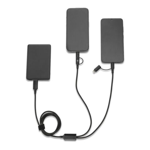 BERTOZZI. Superschnelles 6-in-1-USB-Kabel schwarz | ohne Werbeanbringung | Nicht verfügbar | Nicht verfügbar | Nicht verfügbar