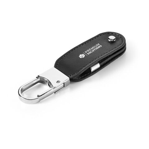 BRAGG 8GB. USB-Speicher mit 8GB und Karabinerclip aus PU Schwarz | 8 GB | ohne Werbeanbringung | Nicht verfügbar | Nicht verfügbar | Nicht verfügbar