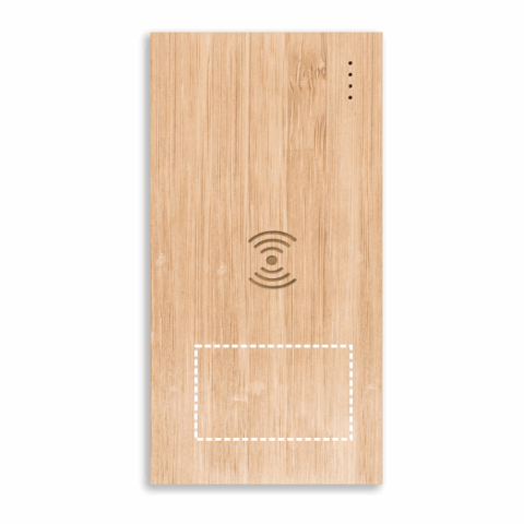 FITCH. Powerbank 5'000 mAh mit 5W wireless Ladegerät aus Bambus Natur | ohne Werbeanbringung | Nicht verfügbar | Nicht verfügbar | Nicht verfügbar