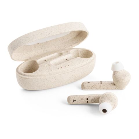 FOURIER. In-Ear Kopfhörer wireless mit 3 Stunden Akkulaufzeit aus Weizenstrohfaser und PP Natur | ohne Werbeanbringung | Nicht verfügbar | Nicht verfügbar | Nicht verfügbar