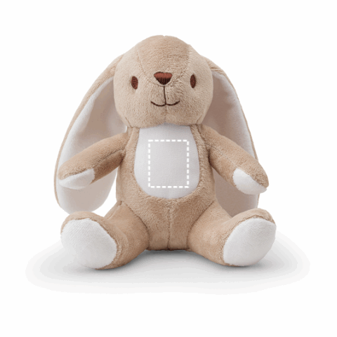 BUGS. Plüschtier aus Polyester in Form eines Hasen, mit Stoff, der sich zur Personalisierung eignet Beige | ohne Werbeanbringung | Nicht verfügbar | Nicht verfügbar | Nicht verfügbar