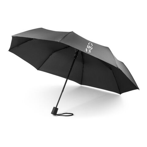 CIMONE. Faltbarer Regenschirm aus recyceltem Polyester (100% rPET) 190T Pongé mit automatischer Öffnung Schwarz | ohne Werbeanbringung | Nicht verfügbar | Nicht verfügbar | Nicht verfügbar
