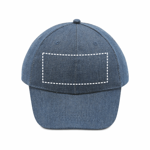 PHOEBE. Mütze aus Denim, Baumwolle und Polyester (300 g/m²) Blau | ohne Werbeanbringung | Nicht verfügbar | Nicht verfügbar | Nicht verfügbar