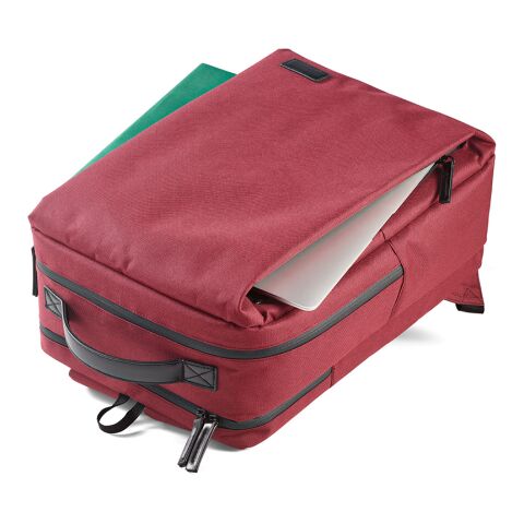 Oslo 20L Rucksack aus rPET. Wasserdichte Zippers.Laptops bis 17" Rot | ohne Werbeanbringung | Nicht verfügbar | Nicht verfügbar | Nicht verfügbar