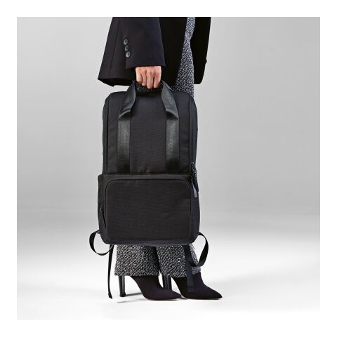 Bucharest 18L Rucksack aus rPET. Laptops bis 15.6" Schwarz | ohne Werbeanbringung | Nicht verfügbar | Nicht verfügbar | Nicht verfügbar