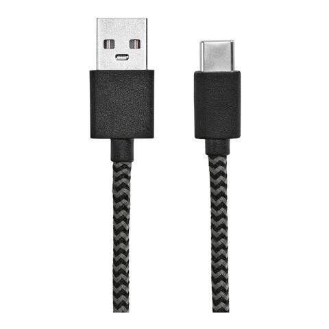 Leibniz Kabel aus rPET. 1 m. USB-C auf USB-A. Schnellladefunktion Schwarz | ohne Werbeanbringung | Nicht verfügbar | Nicht verfügbar | Nicht verfügbar