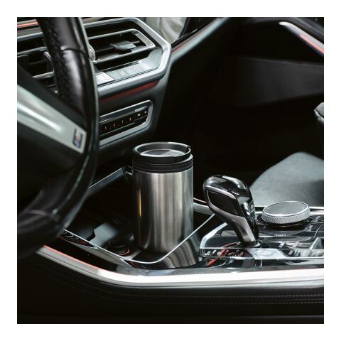 Okavongo Reisbecher recy.Edelstahl, 430ml. Dopplewandig und Auslaufsicher Schwarz | ohne Werbeanbringung | Nicht verfügbar | Nicht verfügbar | Nicht verfügbar