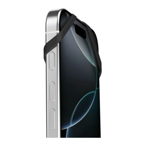 Infinity universelle Handy-Schlinge. Aus rPET und Silikon Schwarz | ohne Werbeanbringung | Nicht verfügbar | Nicht verfügbar | Nicht verfügbar