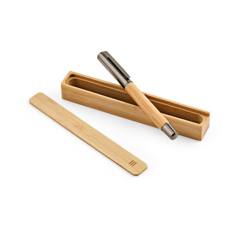 Aeschylus Kugelschreiber. Bambus und recy.Edelstahl Gun Metal | ohne Werbeanbringung | Nicht verfügbar | Nicht verfügbar | Nicht verfügbar