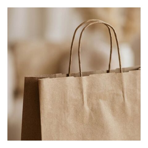Vesuvio XL braune FSC®-Kraftpapiertasche aus Recyclingpapier, 115g/m² Natur
