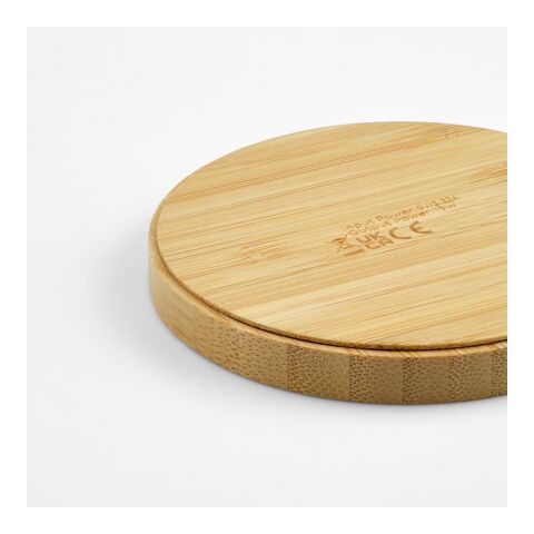 Kepler Wireless Charger aus Bambus. 15 W. USB-C-Anschluss Natur | ohne Werbeanbringung | Nicht verfügbar | Nicht verfügbar | Nicht verfügbar