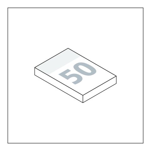Haftnotizblock Basic 50 × 72 mm Format klein 50 × 72 mm | ohne Werbeanbringung | 50.0