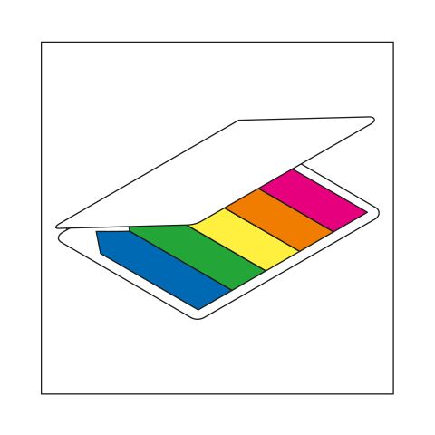Haftmarker-Set Memo-Card Karton-Umschlag 77 × 54 mm | ohne Werbeanbringung | ohne Werbeanbringung | Pfeil/Folie | matt