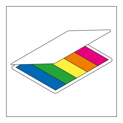 Haftmarker-Set Multi-Card Umschlag mikroperforiert 85 × 55 mm | ohne Werbeanbringung | ohne Werbeanbringung | Rechteck/Papier | glänzend