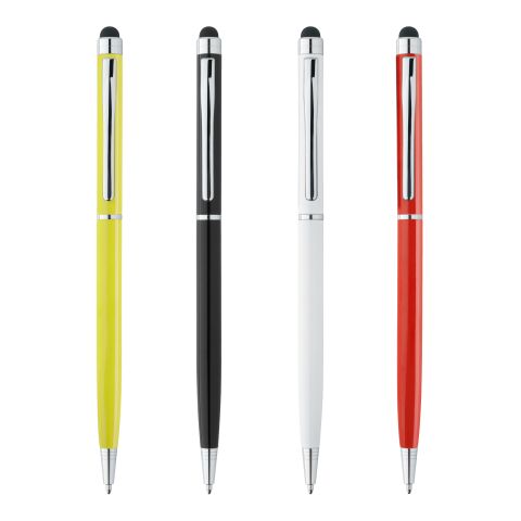 Sleek Stylus Kugelschreiber weiss | 1-farbiger Siebdruck | Schaft-Clipverlängerung | 15.00 mm x 38.00 mm