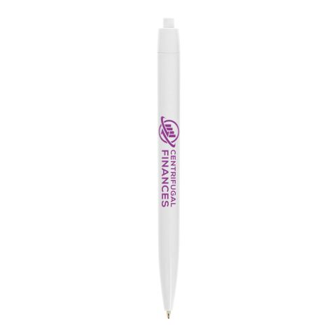 BIC® Basic Kugelschreiber weiß | 1-farbiger Siebdruck | Schaft-Clipverlängerung | 24.00 mm x 40.00 mm