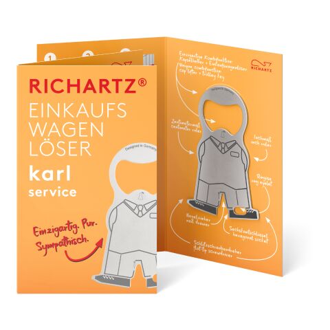 RICHARTZ® Einkaufswagenlöser Karl Service silber | ohne Werbeanbringung | ohne Werbeanbringung | ohne Werbeanbringung