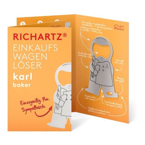 RICHARTZ® Einkaufswagenlöser Karl Baker silber | ohne Werbeanbringung | ohne Werbeanbringung | ohne Werbeanbringung