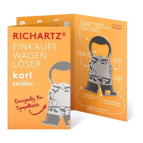 RICHARTZ® Einkaufswagenlöser Karl Soldier silber | ohne Werbeanbringung | ohne Werbeanbringung | ohne Werbeanbringung