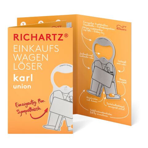 RICHARTZ® Einkaufswagenlöser Karl Union silber | ohne Werbeanbringung | ohne Werbeanbringung | ohne Werbeanbringung
